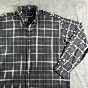 VTG Ralph Lauren Golf Blake XL Black Plaid Button Down Long Sleeve Shirt